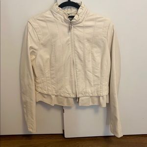 White leather jacket